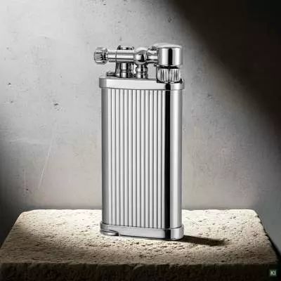 Produktbild: IM Corona Old Boy Pfeifenfeuerzeug verchromt 64-3306 vor Betonwand