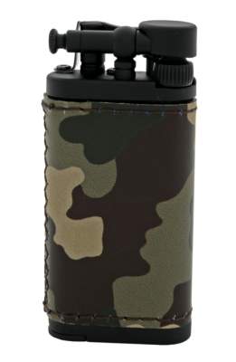 IM Corona Old Boy Pfeifenfeuerzeug Messing schwarz matt Camouflage 64-9661