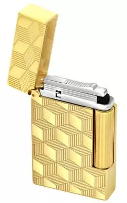 Produktbild: S.T. Dupont Initial gold Cube Feuerzeug
