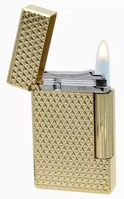 S.T. Dupont Feuerzeug Initial gold Rautenmuster