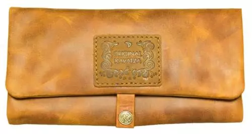 Produktbild: Kavatza Tabba Deluxe P 03RO Leder hellbraun Joint Tabaktasche Drehertasche