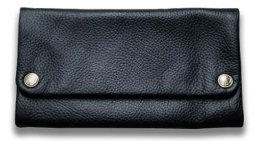 Produktbild: Kavatza Classic Leder schwarz Tabaktasche Drehertasche Tabakbeutel