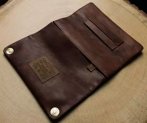 Produktbild: Kavatza Havana Classic Leder braun Tabaktasche Drehertasche offen