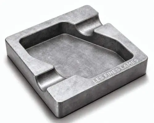 Produktbild: Les Fines Lames DYAD RAW Aluminum Zigarrenascher schräg