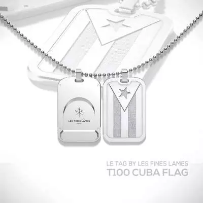 Produktbild: Les Fines Lames LE TAG T100 Flag Cuba Silver Banner