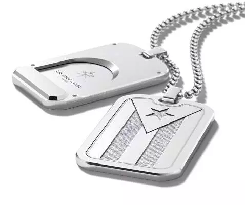 Produktbild: Les Fines Lames LE TAG T100 Flag Cuba Silver liegend