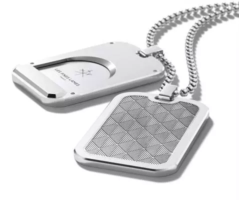 Produktbild: Les Fines Lames LE TAG T100 Leaves Silver liegend