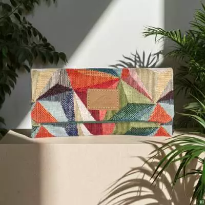 Produktbild: Mestango Stoff bunte Dreiecke 1006-4 Tabaktasche