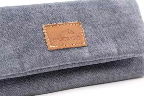 Produktbild: Mestango Terra 1014-6 jeansblau Drehertasche vorne mit Logo