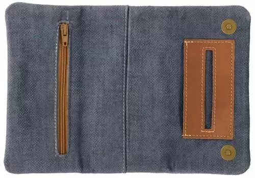 Produktbild: Mestango Terra 1014-6 jeansblau Drehertasche innen offen
