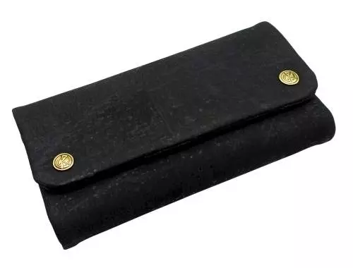 Produktbild: Original Kavatza Black Deluxe Kork schwarz TPC41CR Tabaktasche schräg