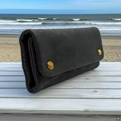 Produktbild: Original Kavatza Black Deluxe Kork schwarz TPC41CR Tabaktasche am Strand