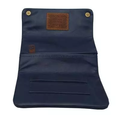 Produktbild: Original Kavatza Blue Marlin Deluxe TR07CR Leder Tabaktasche offen