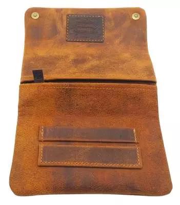 Produktbild: Original Kavatza Buckaroo Deluxe TP05CR Tabaktasche offen