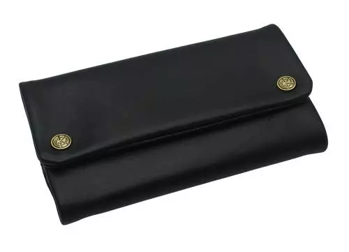 Produktbild: Original Kavatza Classic Deluxe TR01CR Leder schwarz Tabaktasche schräg