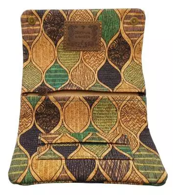 Produktbild: Original Kavatza Fitting Drops Deluxe Kork schwarz TPC47CR Tabaktasch offen