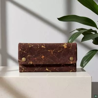 Produktbild: Original Kavatza Golden Earth Deluxe Kork TPC58CR Tabaktasche auf einem Tisch