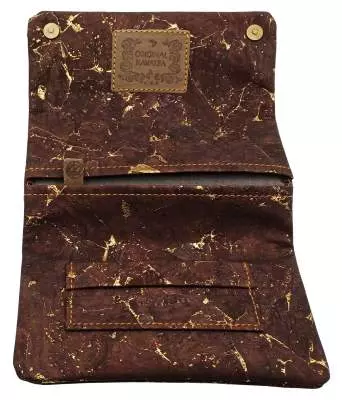 Produktbild: Original Kavatza Golden Earth Deluxe Kork TPC58CR Tabaktasche offen