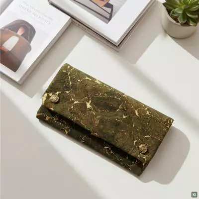 Produktbild: Original Kavatza Golden Olive Deluxe Kork TPC56CR Tabaktasche auf einem Tisch