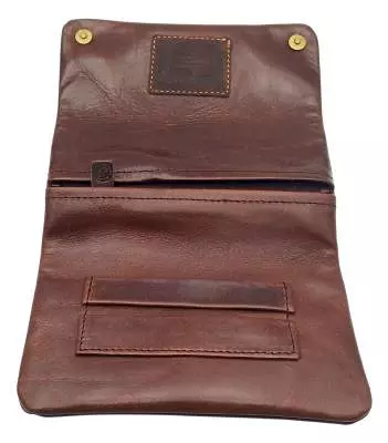 Produktbild: Original Kavatza Havana Dark Deluxe TP17CR Tabaktasche offen