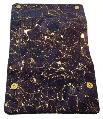 Produktbild: Original Kavatza Midnight Gold Deluxe Kork TPC57CR Tabaktasche offen außen