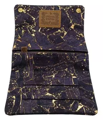 Produktbild: Original Kavatza Midnight Gold Deluxe Kork TPC57CR Tabaktasche offen