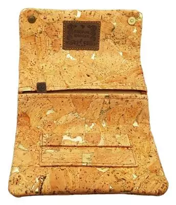 Produktbild: Original Kavatza Natur Gold Deluxe Kork TPC45CR Tabaktasche offen