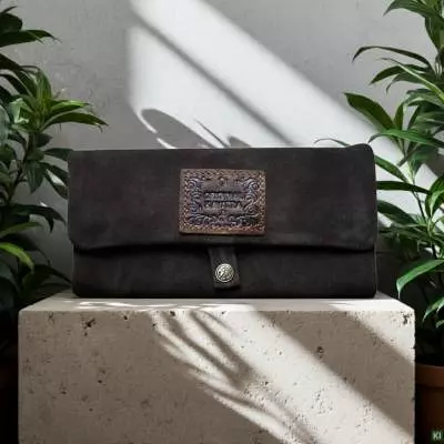 Produktbild: Original Kavatza Manousso P02 Leder schwarz Joint Tabaktasche