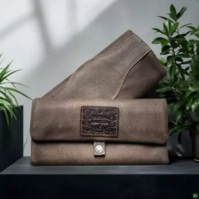 Produktbild: Original Kavatza Cowboy P 11 Leder dunkelbraun Joint Tabaktasche