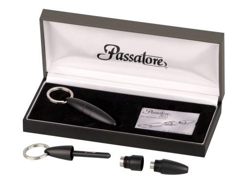 Produktbild: Passatore Zigarrenbohrer DUO Alu schwarz 8mm Schnitt