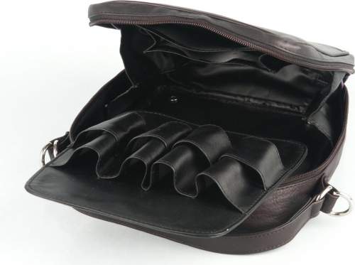 Produktbild: Pfeifentasche Leder schwarz 8 Pfeifen