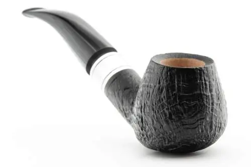 Produktbild: Rattray's Monarch Sandblast Black 4 Black Half-Bent Diplomat - Frontansicht