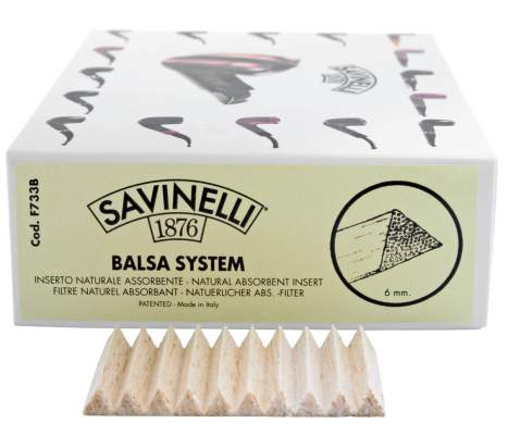 Produktbild: Pfeifenfilter Savinelli 6mm Balsaholz Maxibox