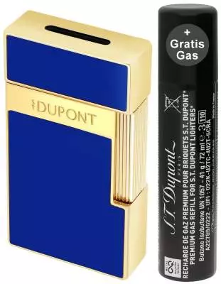 Produktbild: S.T. Dupont Biggy blau gold Feuerzeug 025225