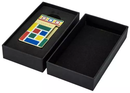 Produktbild: S.T. Dupont Biggy Casablanca Mosaik gold Feuerzeug in Verpackung