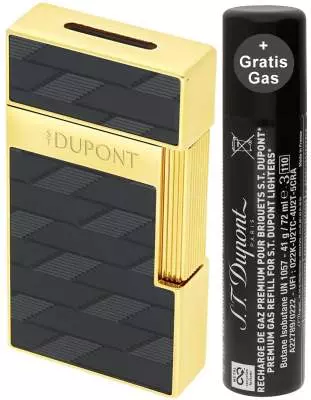 Produktbild: S.T. Dupont Biggy schwarz gold Feuerzeug 025079