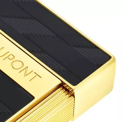 Produktbild: S.T. Dupont Biggy Monogramm schwarz gold Feuerzeug Ausschnitt
