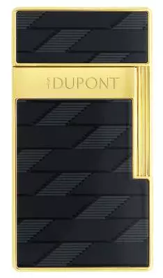 Produktbild: S.T. Dupont Biggy Monogramm schwarz gold Feuerzeug vorne