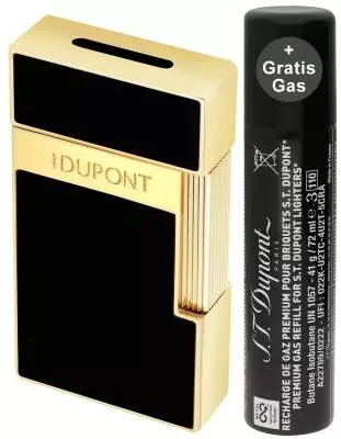 Produktbild: S.T. Dupont Biggy schwarz gold Feuerzeug 025225