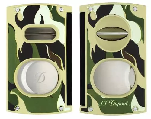 Produktbild: S.T. Dupont Camo Green 2-in-1 Cutter vorne und hinten