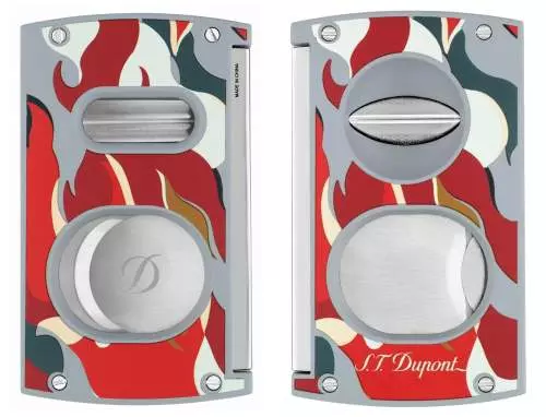 Produktbild: S.T. Dupont Camo Red 2-in-1 Cutter vorne und hinten