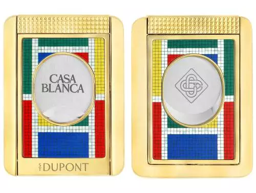 Produktbild: S.T. Dupont Casablanca Mosaik gold Stand Cutter vorne hinten