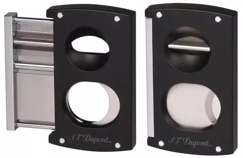 Produktbild: S.T. Dupont 2-in-1 Cutter schwarz offen und zu