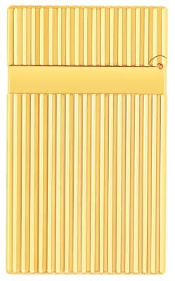 Produktbild: S.T. Dupont Feuerzeug Ligne 2 gold längsgestreift hinten