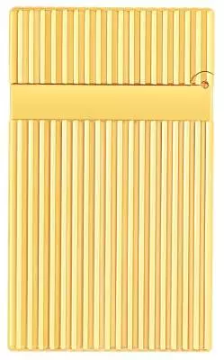 Produktbild: S.T. Dupont Feuerzeug Ligne 2 gold längsgestreift hinten