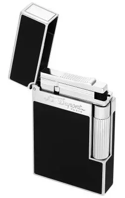 Produktbild: S.T. Dupont Feuerzeug Ligne 2 Palladium schwarz offen