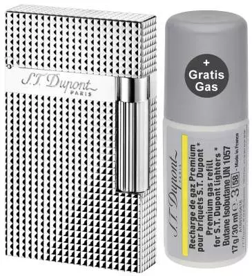 Produktbild: S.T. Dupont Feuerzeug Ligne 2 silber Carrè 16184