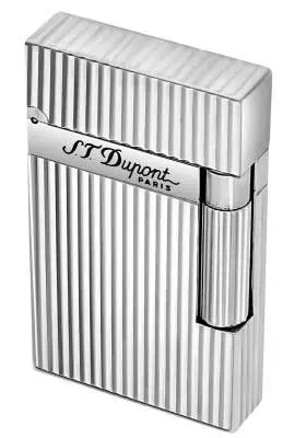 Produktbild: S.T. Dupont Ligne 2 silber längsgestreift 16817 Feuerzeug