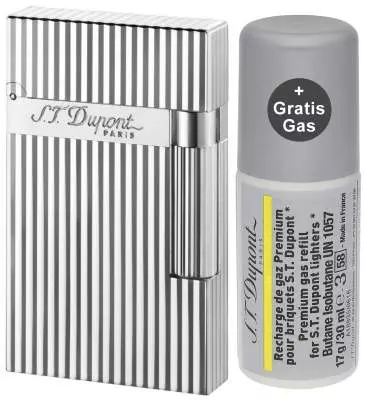 Produktbild: S.T. Dupont Ligne 2 silber längsgestreift 16817