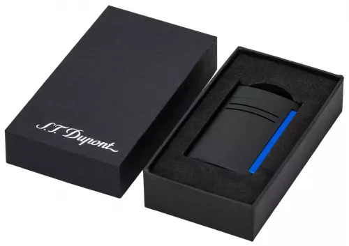 Produktbild: S.T. Dupont MaxiJet Fluo blau schwarz matt Feuerzeug